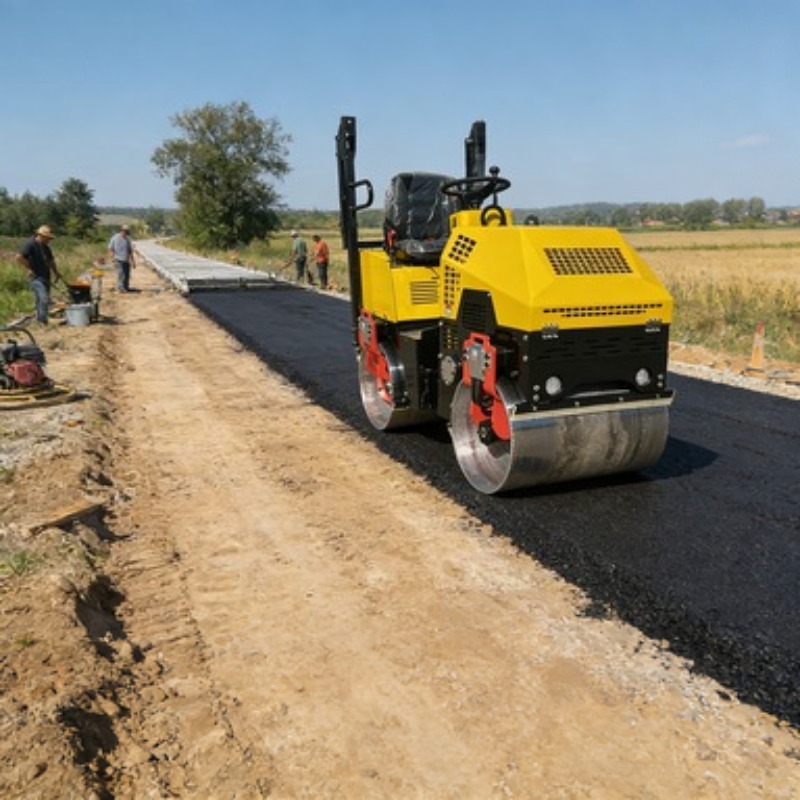 Heavy Equipment Rollers - Einzel-Trommel-Straßenwalze Vibrationswalze Schwerlast-Bodenwalze Asphaltwalze Baumaschine mit