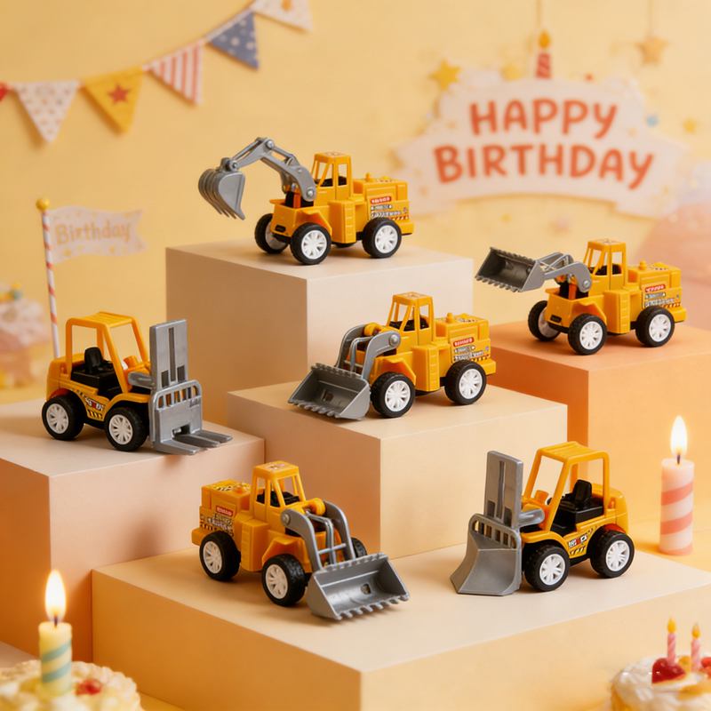 Dump Truck Toy - 6-teiliges Mini-Baumaschinen-Set für Kinder, Spielzeug-Muldenkipper, Bau-Set
